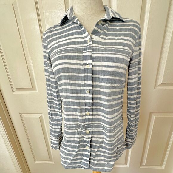 J.Crew striped gauze boy perfect fit blouse - Picture 4 of 10